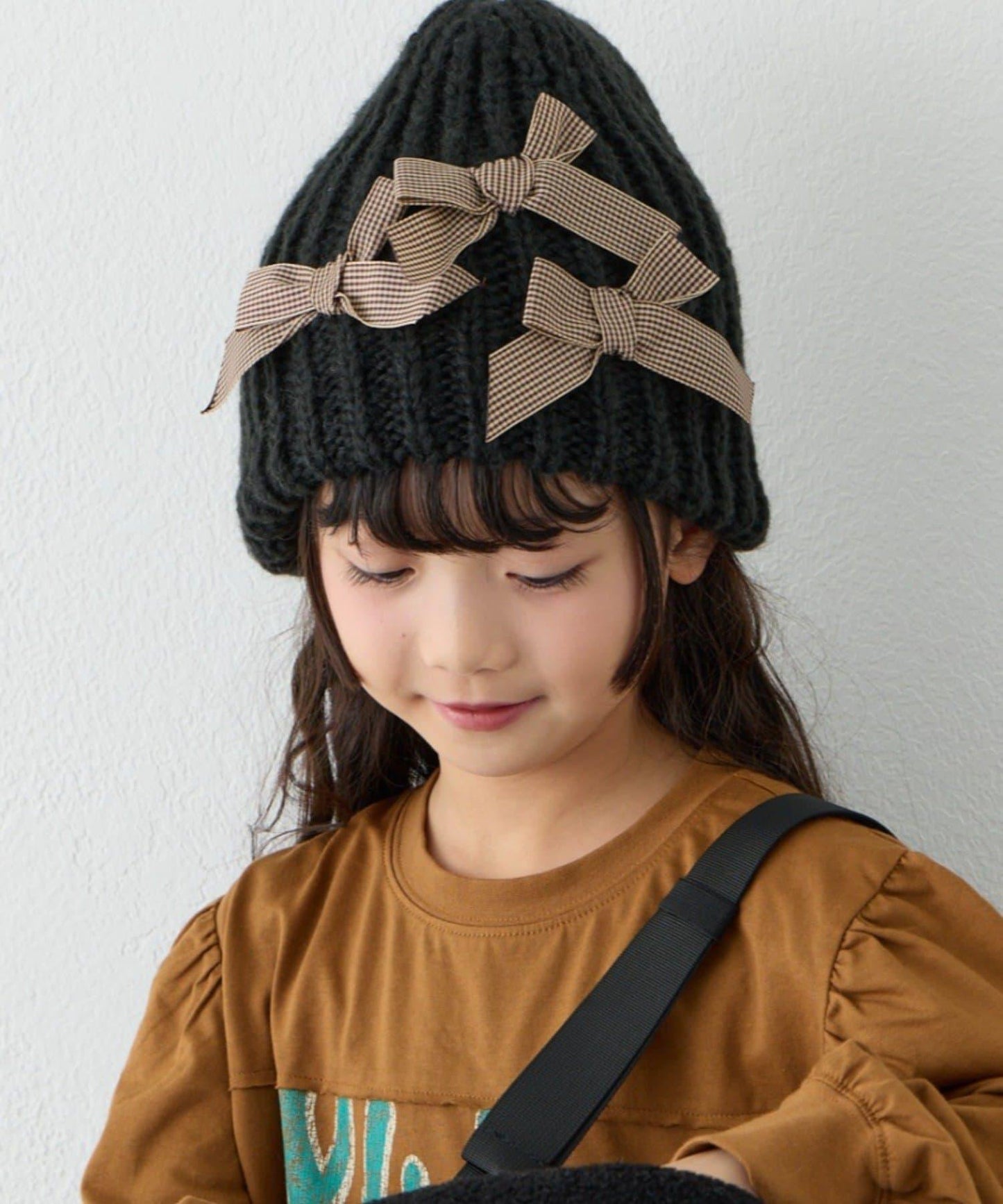 【KIDS】蝴蝶結針織帽