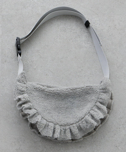 【KIDS】毛絨荷葉邊單肩包