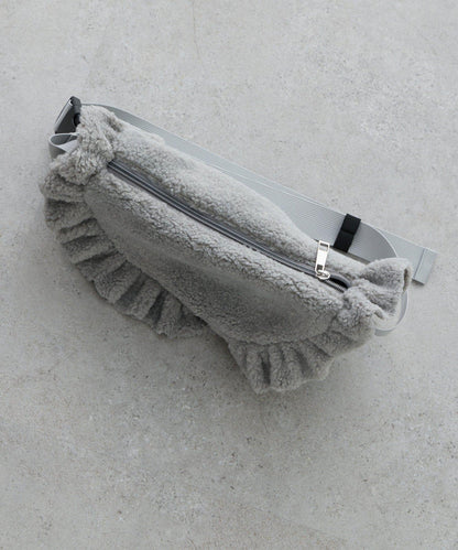 【KIDS】毛絨荷葉邊單肩包