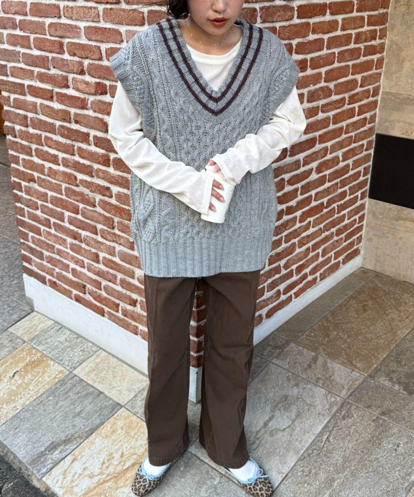 【willow】提花針織背心