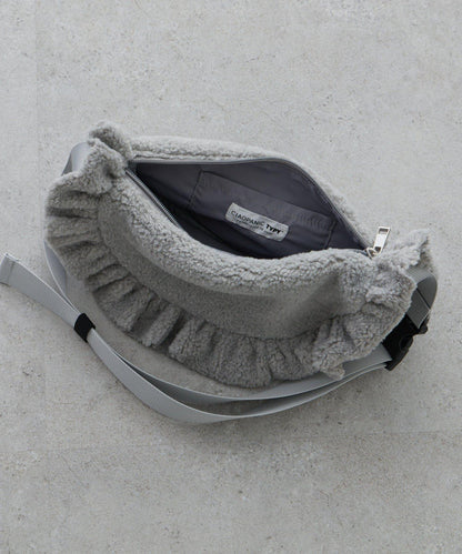 【KIDS】毛絨荷葉邊單肩包