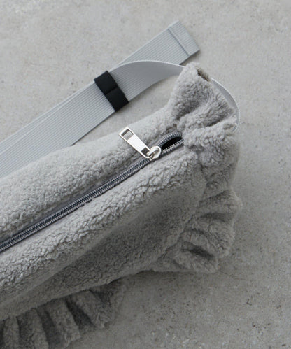 【KIDS】毛絨荷葉邊單肩包