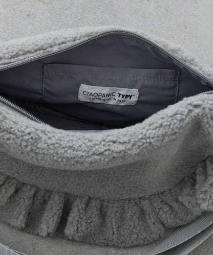 【KIDS】毛絨荷葉邊單肩包