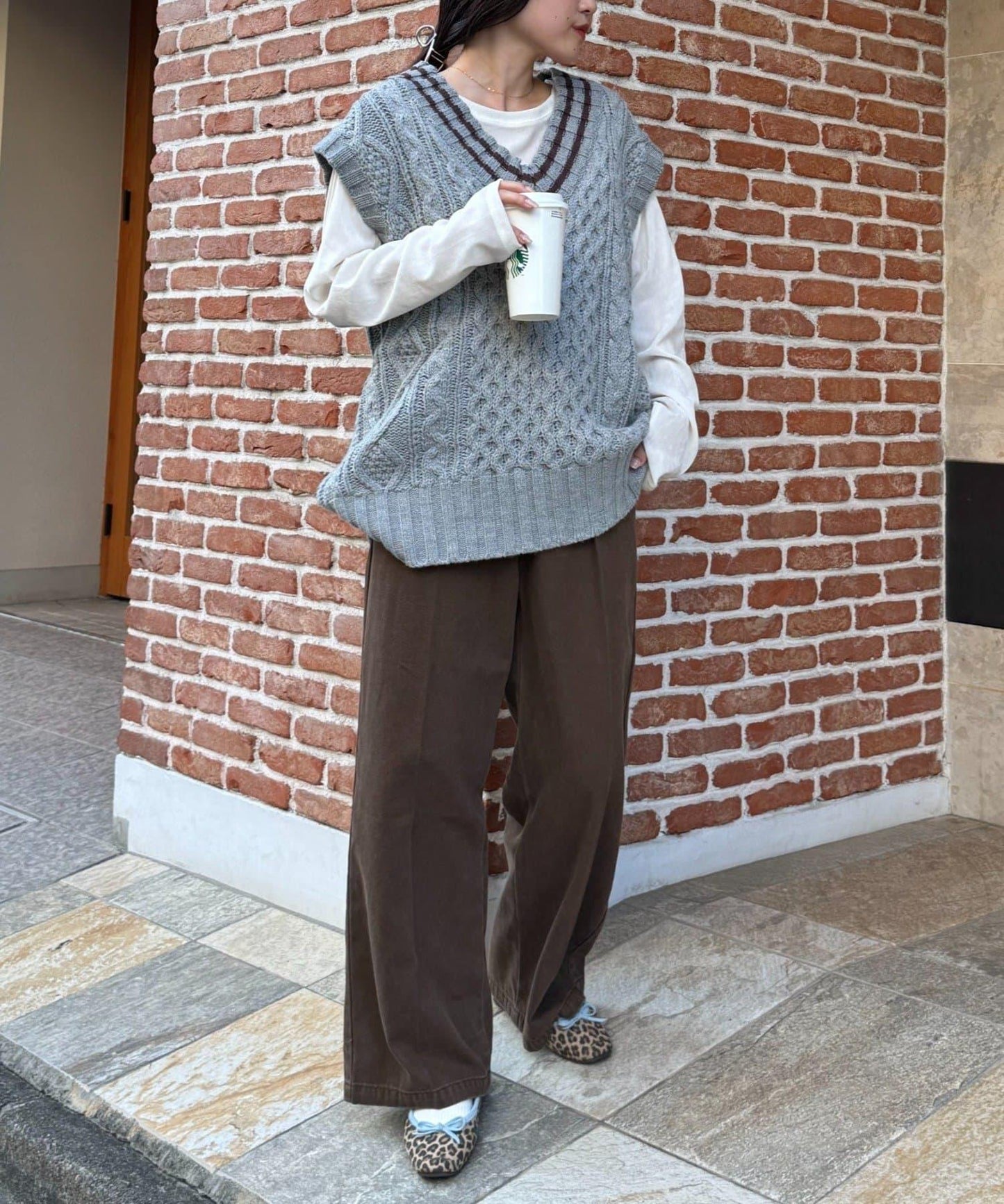 【willow】提花針織背心