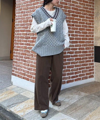 【willow】提花針織背心