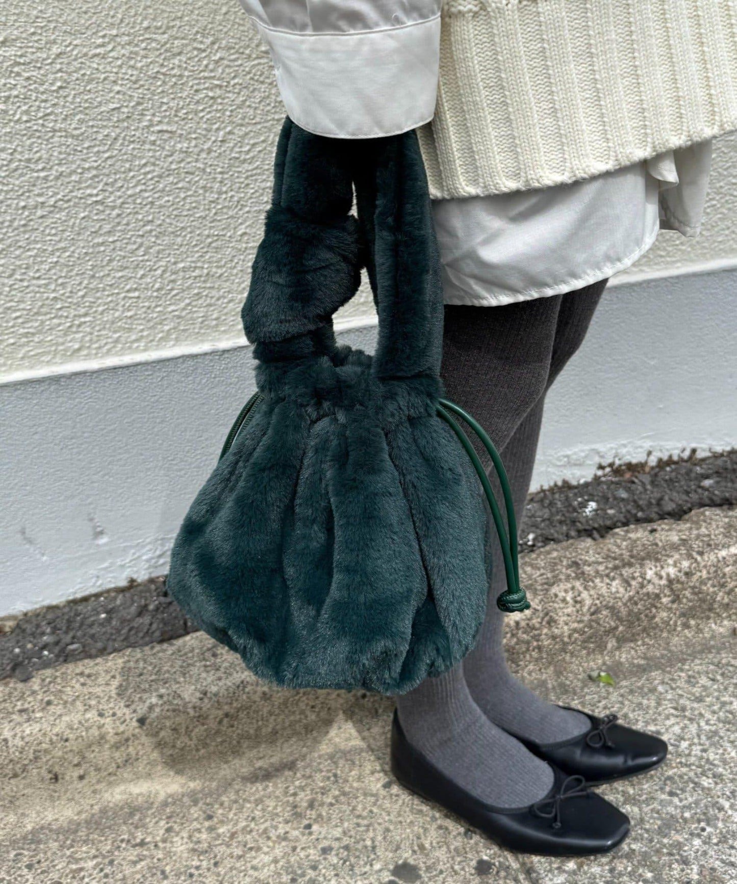 【willow】毛絨束口包