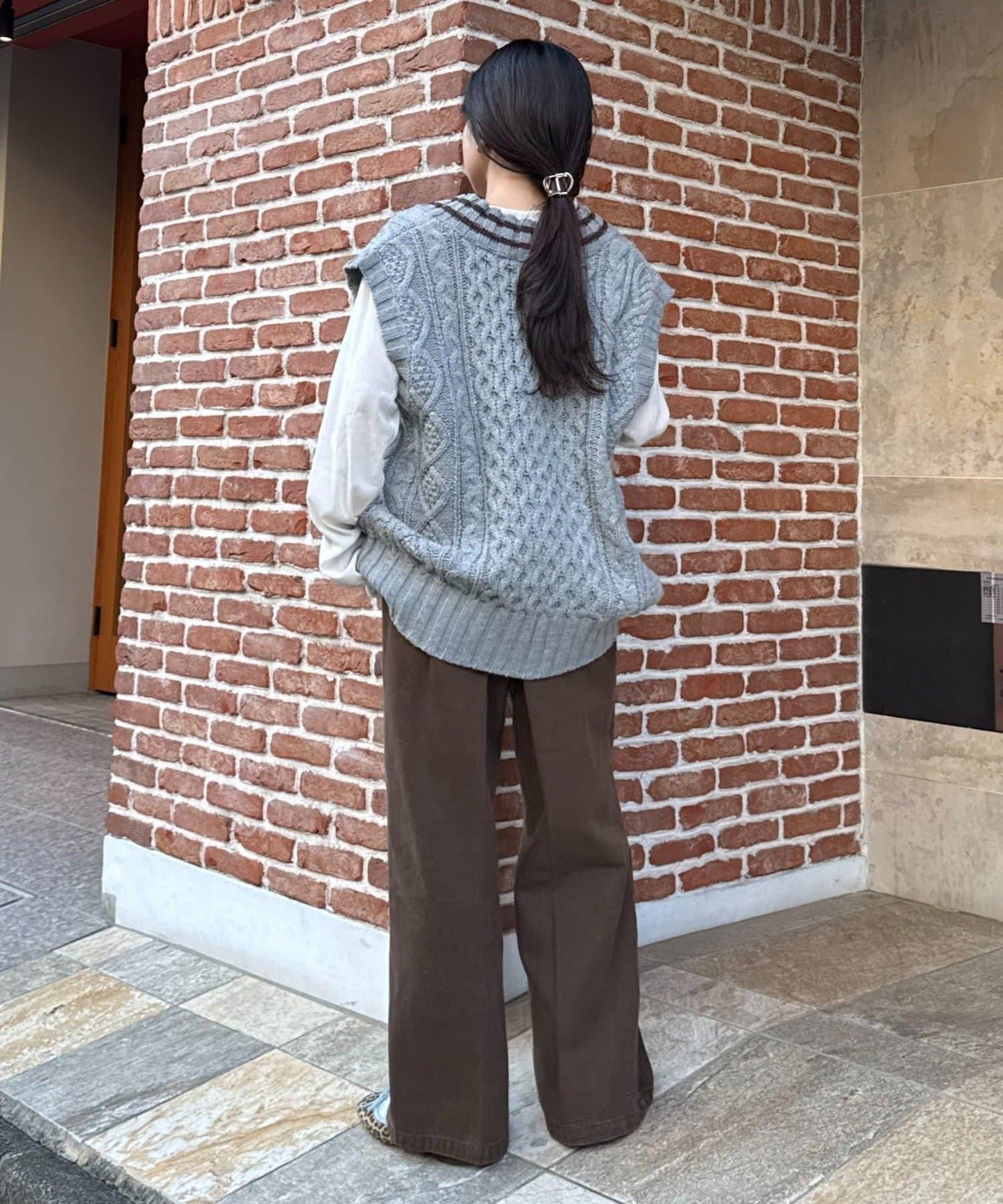 【willow】提花針織背心