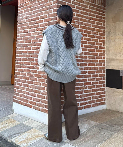 【willow】提花針織背心