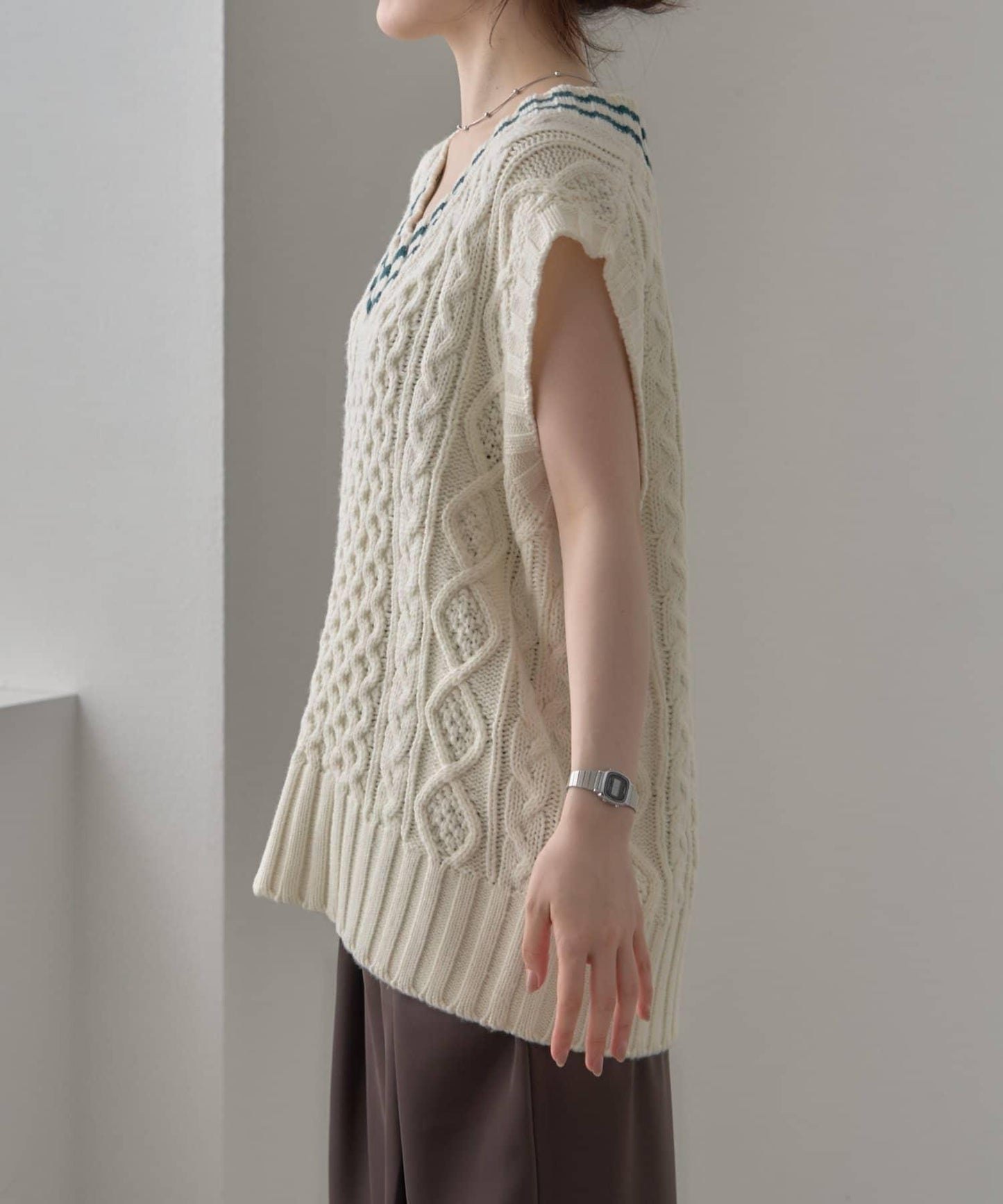 【willow】提花針織背心