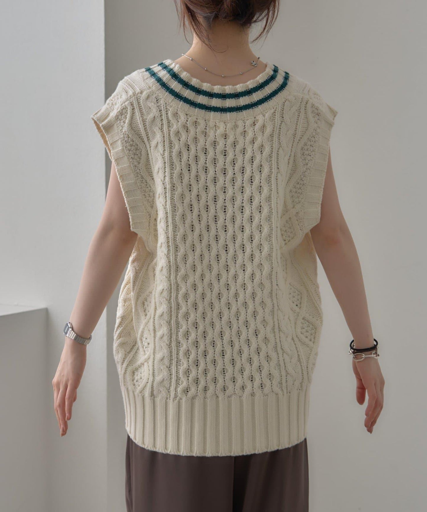 【willow】提花針織背心