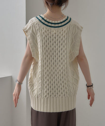 【willow】提花針織背心