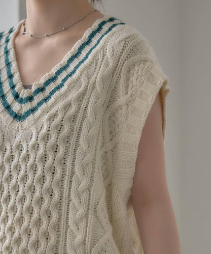 【willow】提花針織背心