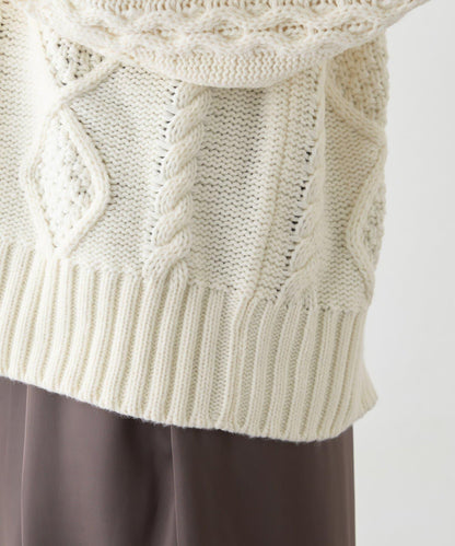 【willow】V領麻花針織衫