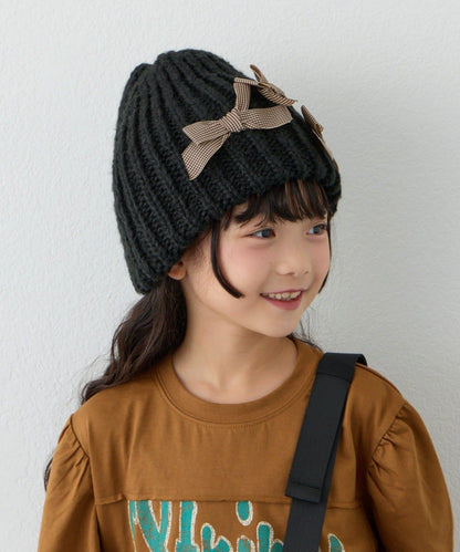 【KIDS】蝴蝶結針織帽