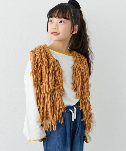 【KIDS】【有青少年尺碼】流蘇針織背心