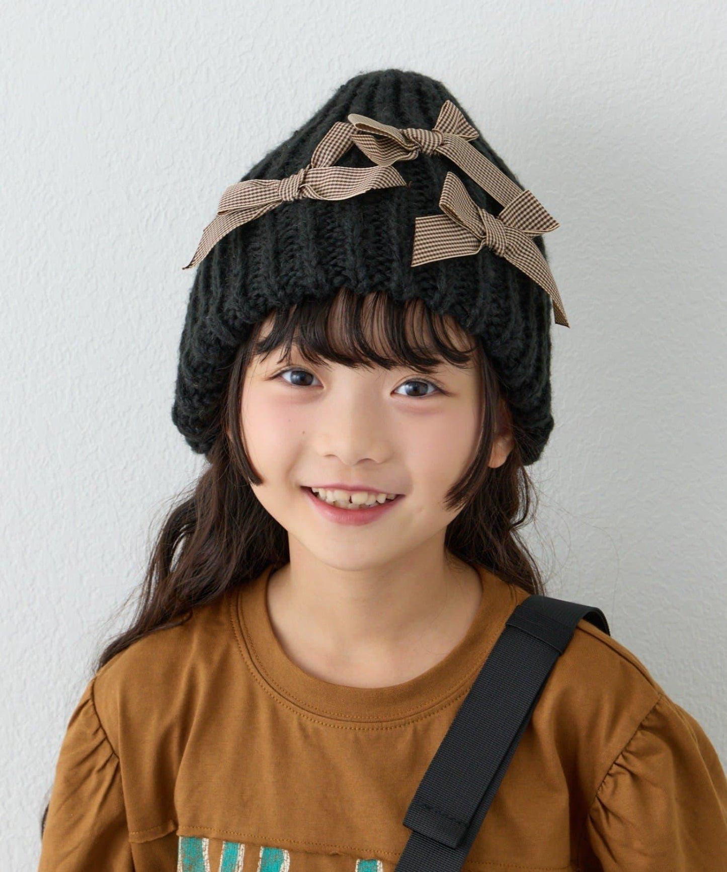 【KIDS】蝴蝶結針織帽