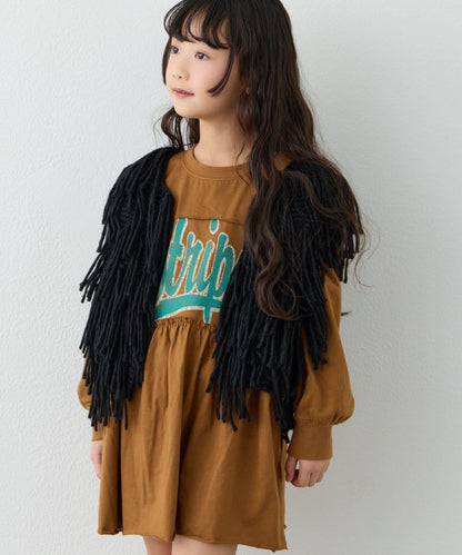 【KIDS】【有青少年尺碼】流蘇針織背心