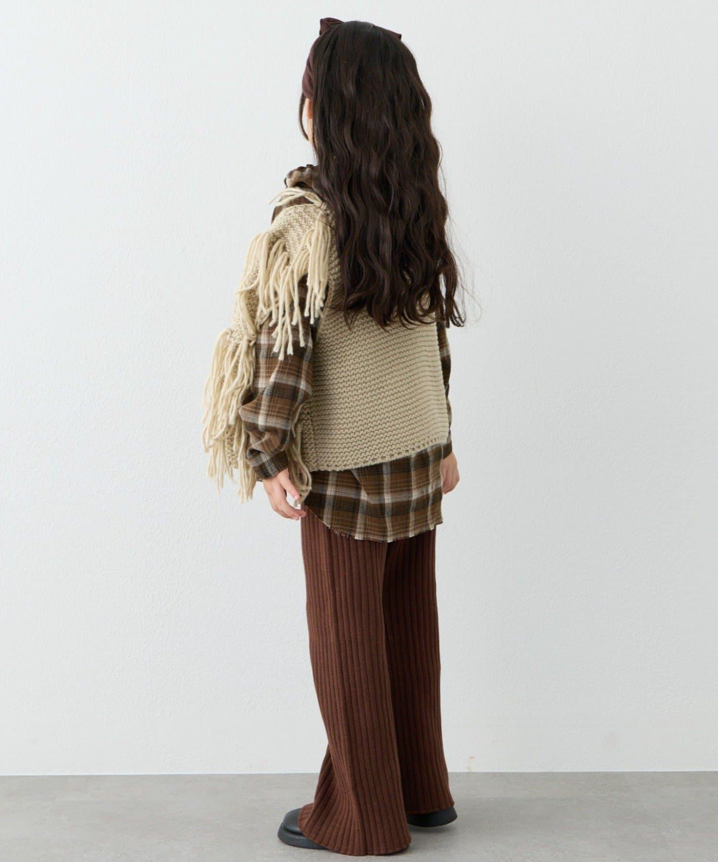 【KIDS】【有青少年尺碼】毛邊微絨格子連帽襯衫