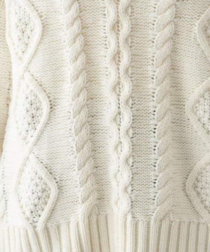 【willow】V領麻花針織衫