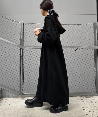 【willow】針織連帽開襟連衣裙