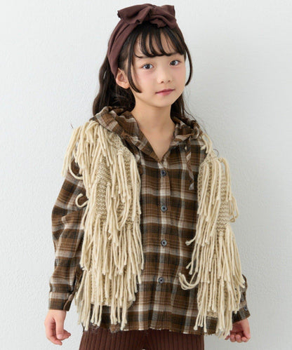 【KIDS】【有青少年尺碼】流蘇針織背心