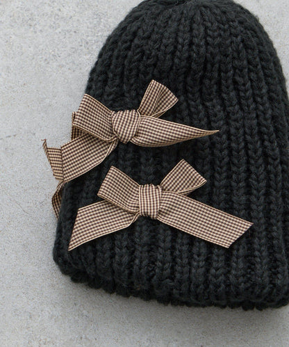 【KIDS】蝴蝶結針織帽