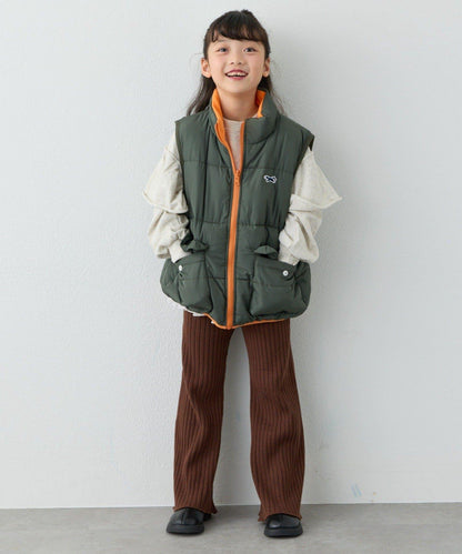 【KIDS】【有青少年尺碼】【舒適・可機洗】羅紋針織微喇叭褲