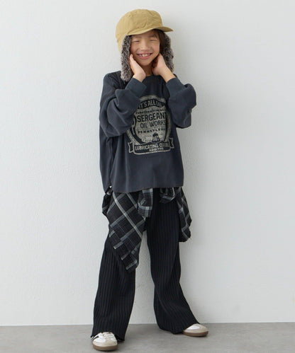 【KIDS】【有青少年尺碼】【舒適・可機洗】羅紋針織微喇叭褲