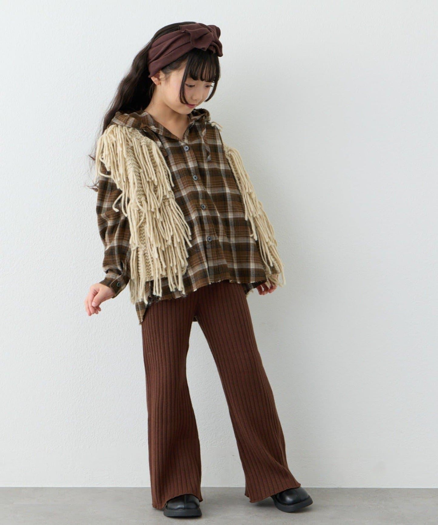 【KIDS】【有青少年尺碼】【舒適・可機洗】羅紋針織微喇叭褲