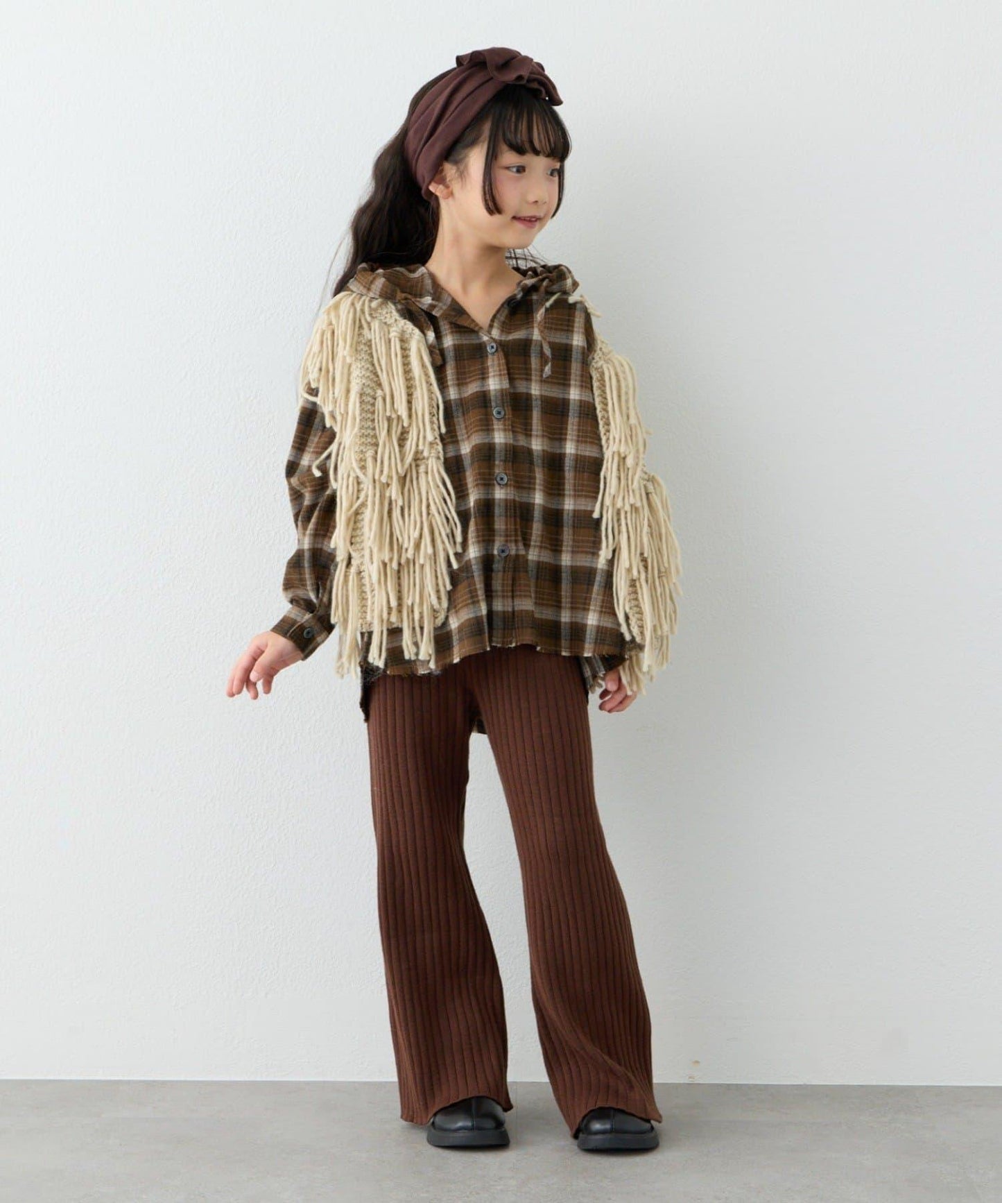 【KIDS】【有青少年尺碼】【舒適・可機洗】羅紋針織微喇叭褲