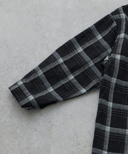 【KIDS】【有青少年尺碼】毛邊微絨格子連帽襯衫