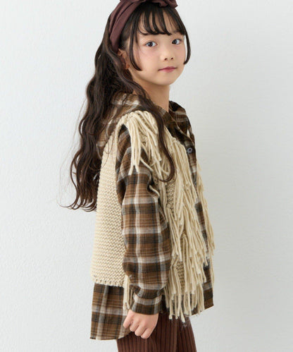 【KIDS】【有青少年尺碼】流蘇針織背心