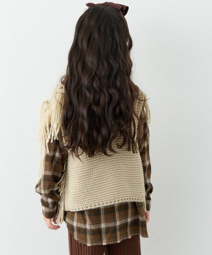 【KIDS】【有青少年尺碼】流蘇針織背心