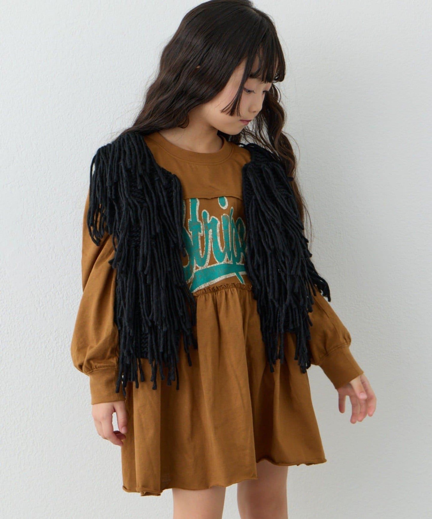 【KIDS】【有青少年尺碼】流蘇針織背心