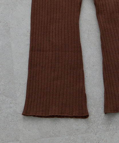 【KIDS】【有青少年尺碼】【舒適・可機洗】羅紋針織微喇叭褲