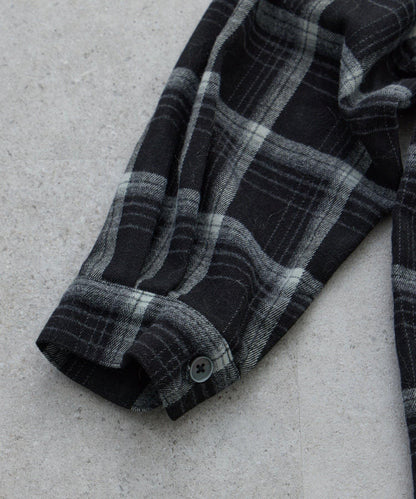 【KIDS】【有青少年尺碼】毛邊微絨格子連帽襯衫