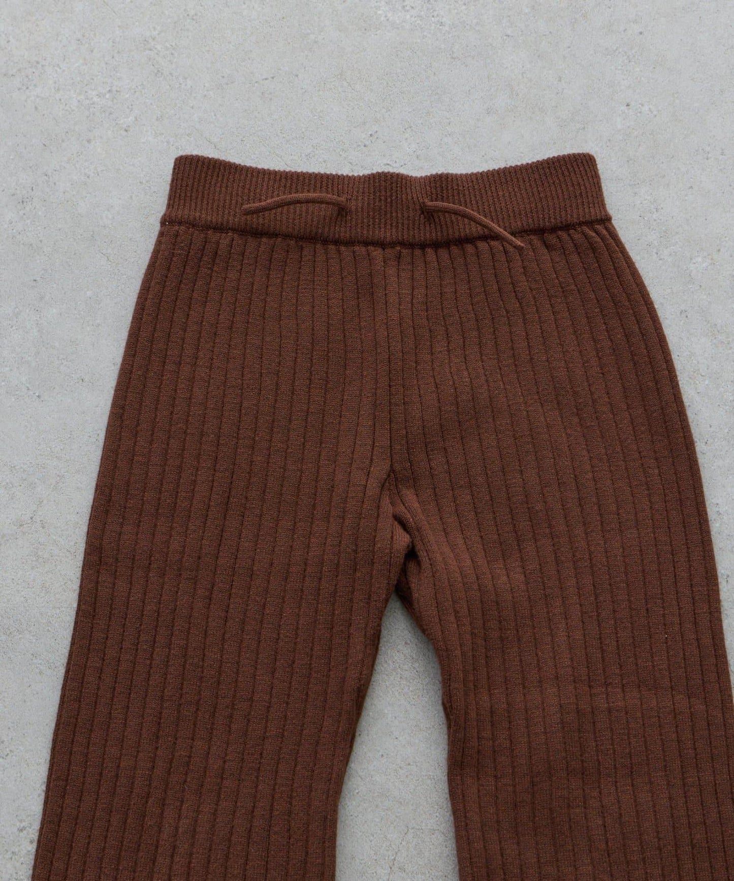 【KIDS】【有青少年尺碼】【舒適・可機洗】羅紋針織微喇叭褲