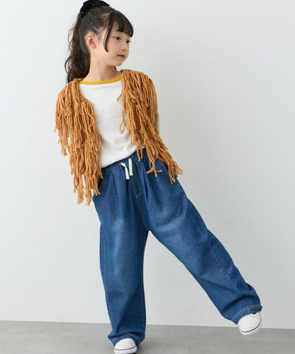 【KIDS】【有青少年尺碼】流蘇針織背心