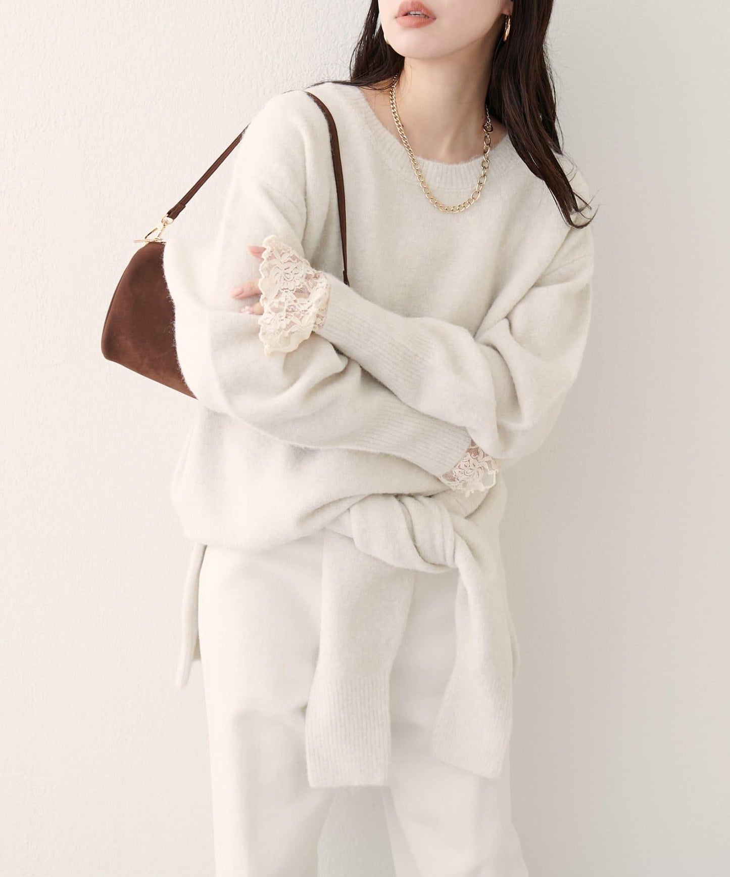 圓領針織套頭衫