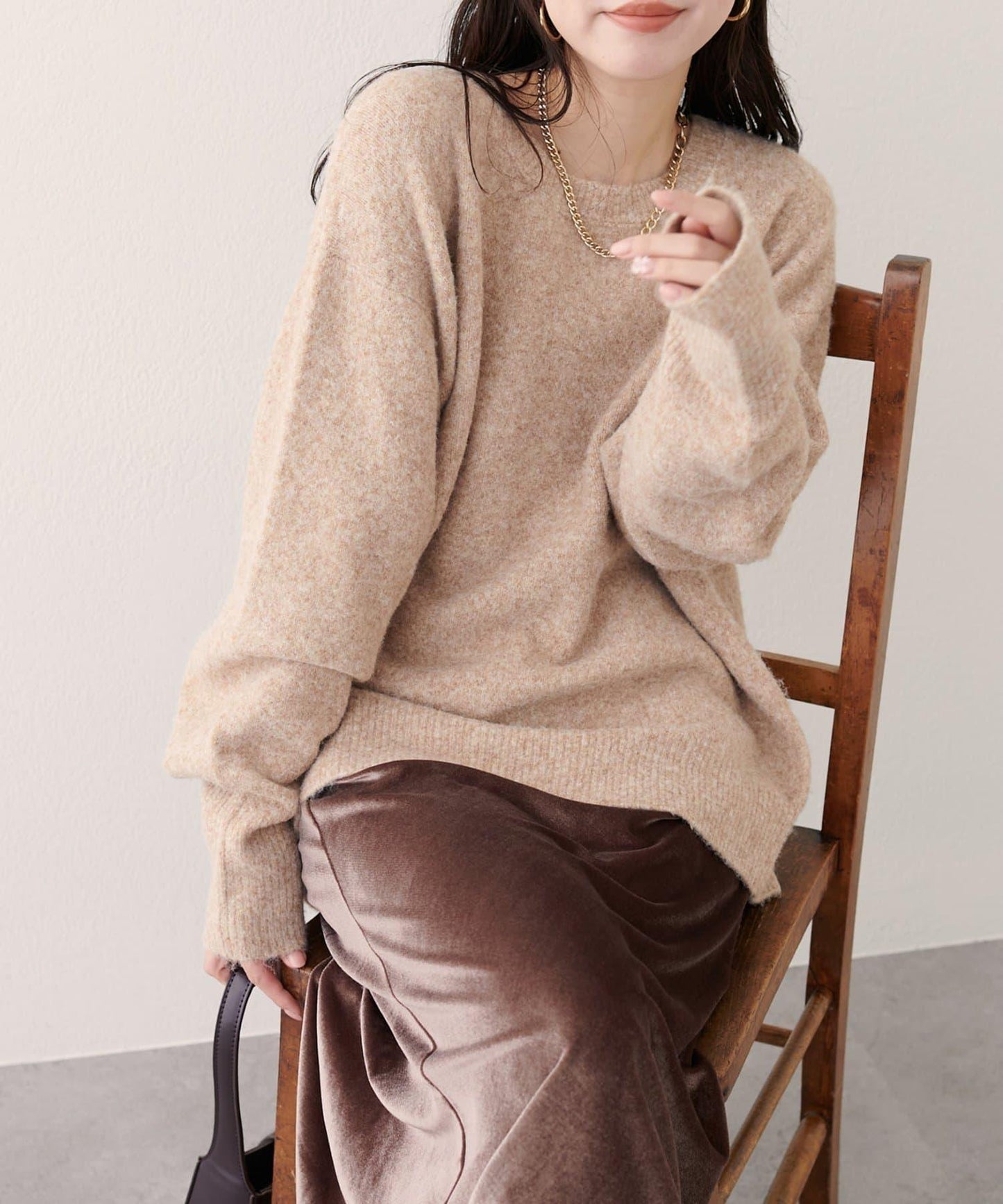 圓領針織套頭衫