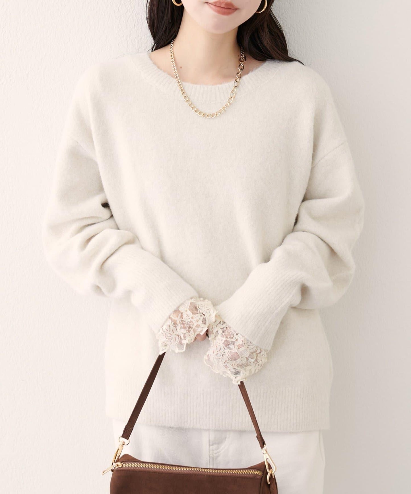 圓領針織套頭衫