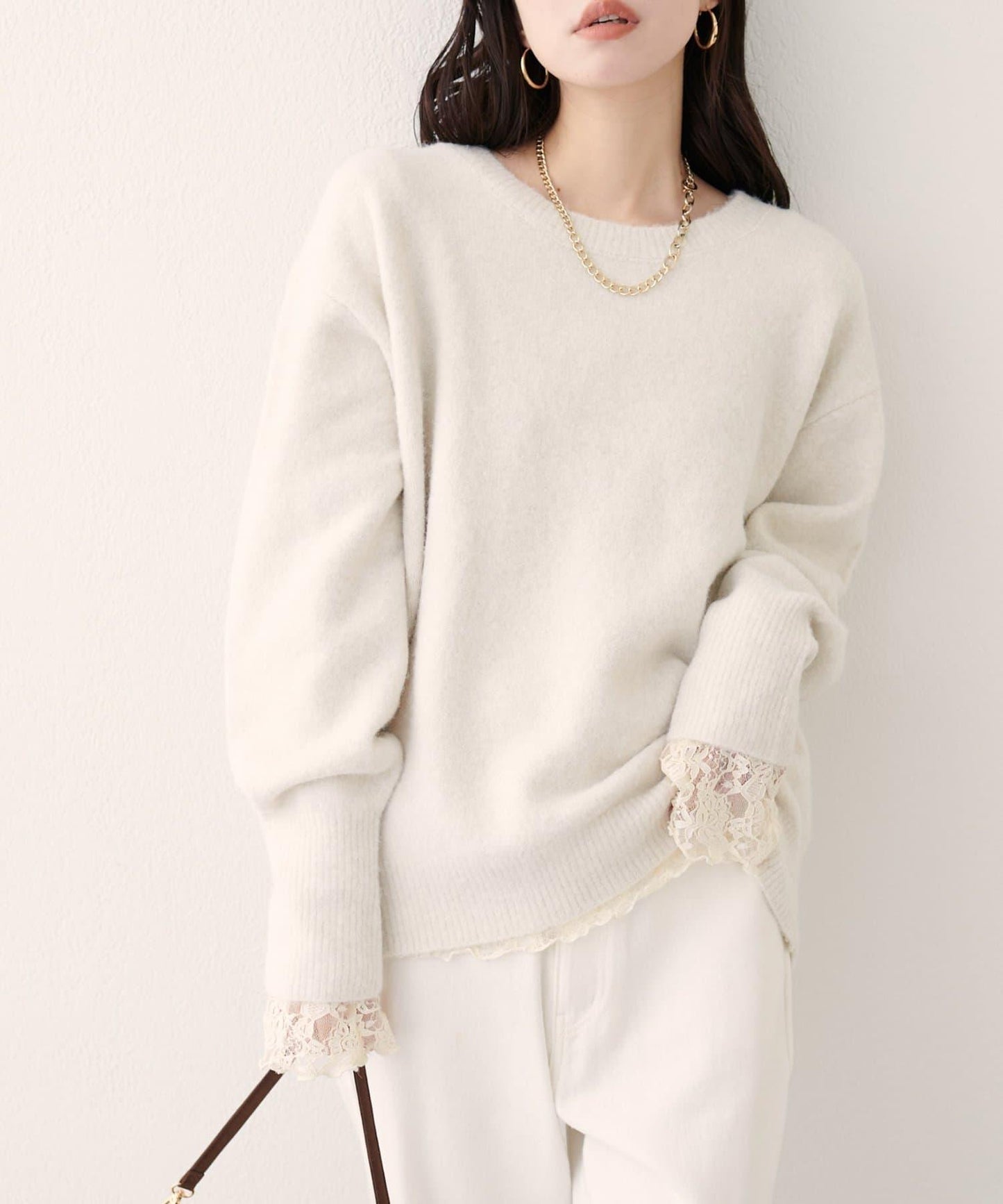 圓領針織套頭衫