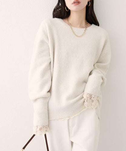 圓領針織套頭衫