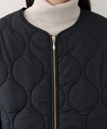 菱格絎縫荷葉邊短外套