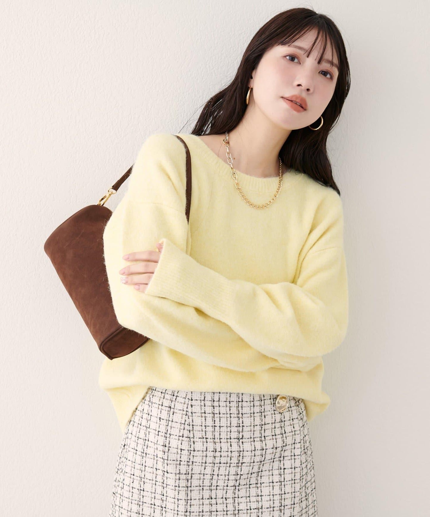 圓領針織套頭衫