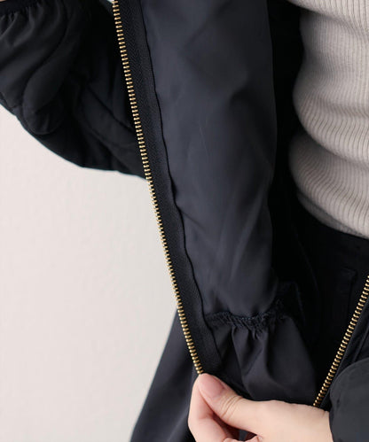 菱格絎縫荷葉邊短外套