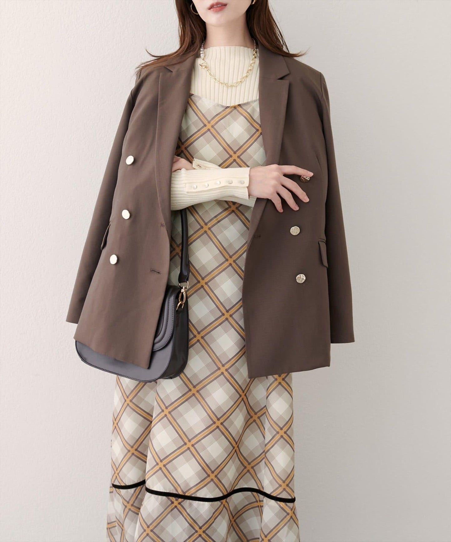 天鵝絨拼接吊帶連衣裙