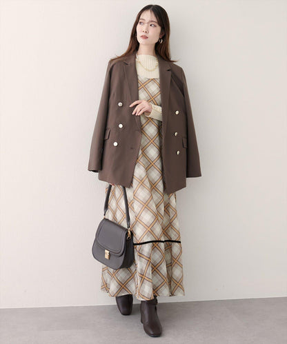 天鵝絨拼接吊帶連衣裙