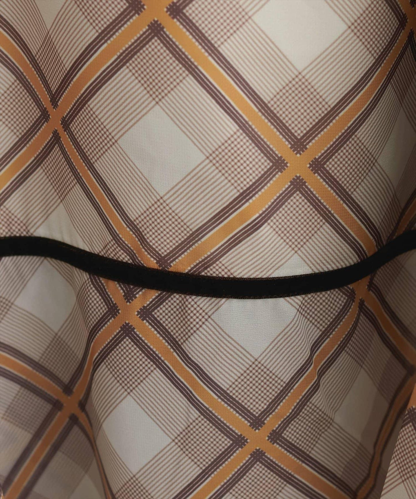 天鵝絨拼接吊帶連衣裙