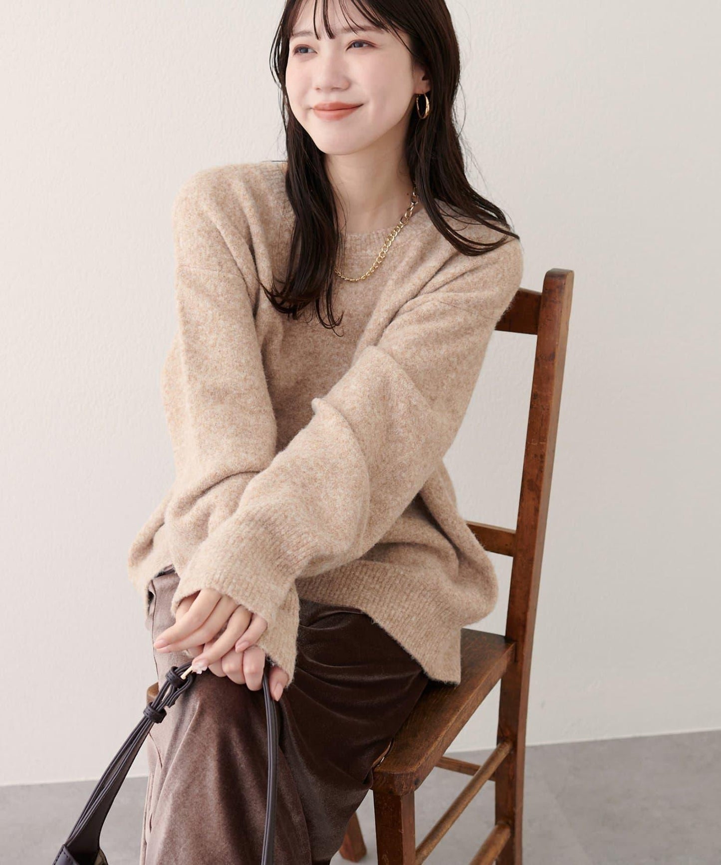 圓領針織套頭衫